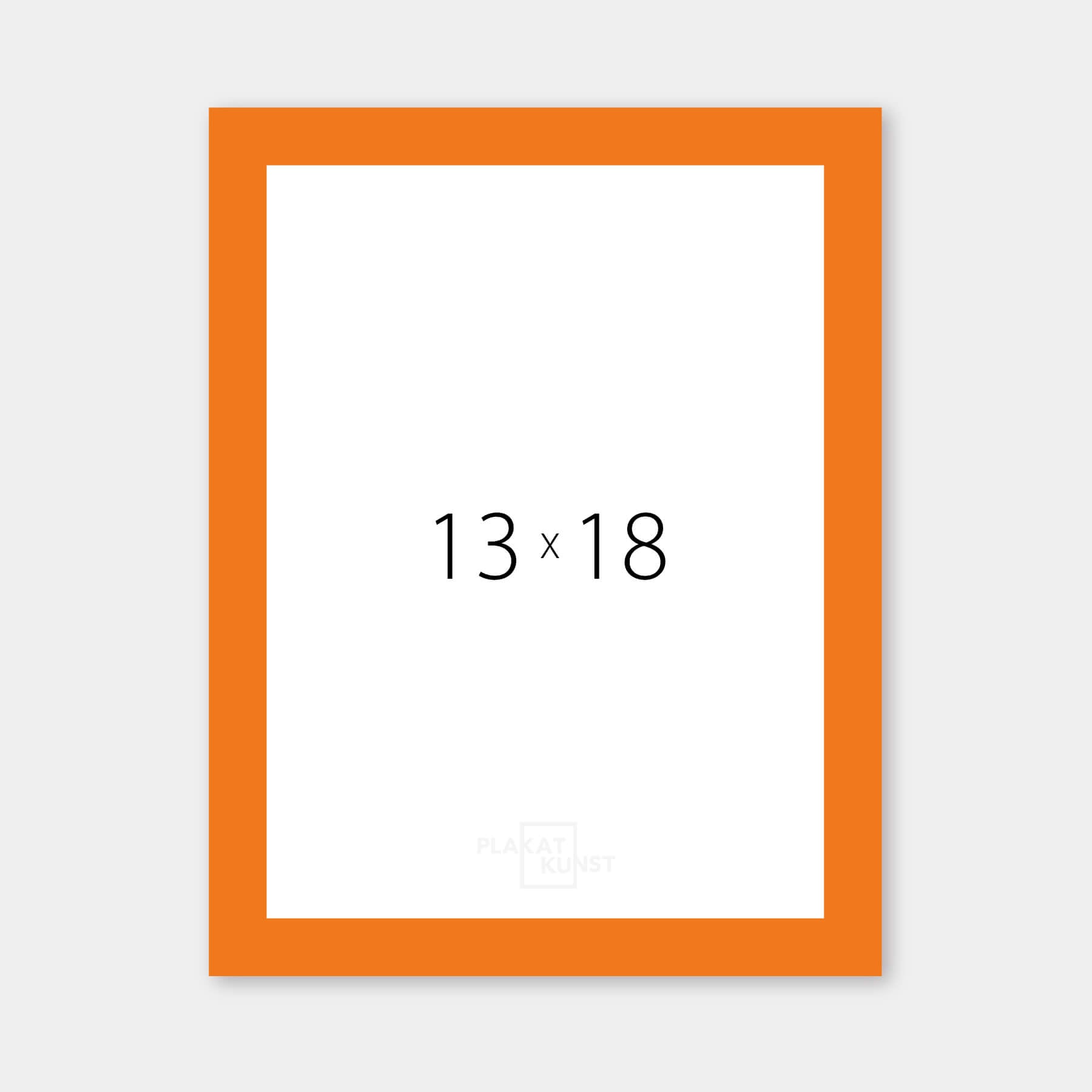 Orange blank træramme – Smal (13 mm) – 13x18 cm