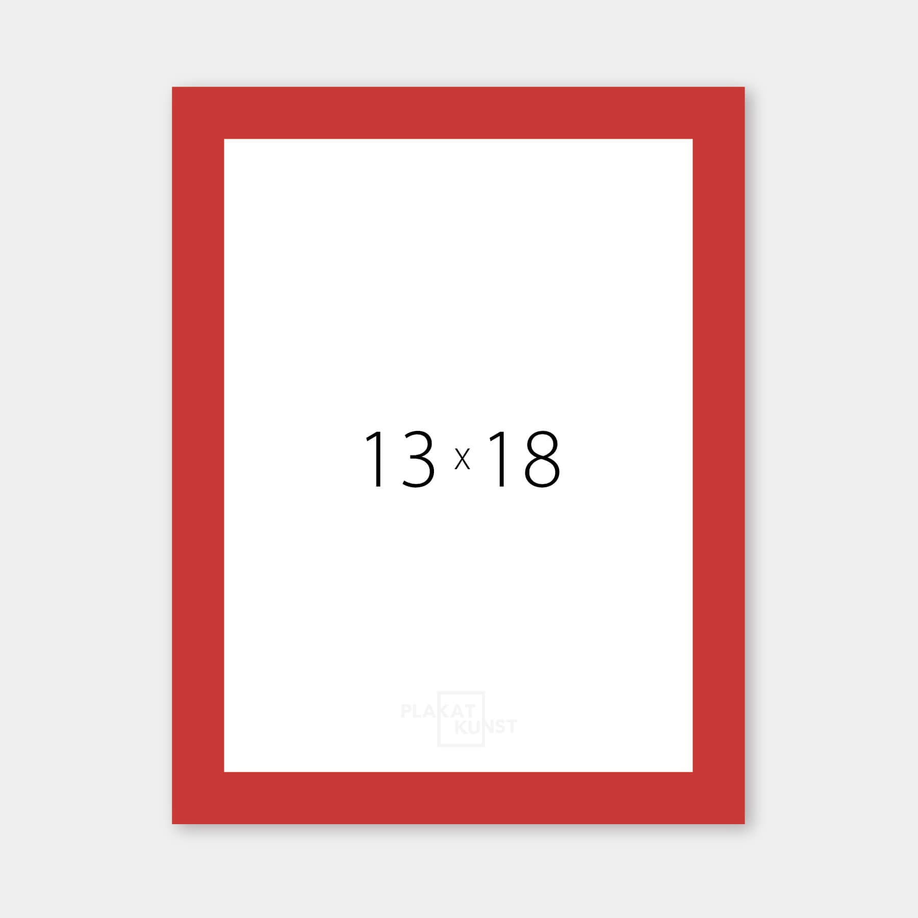 Rød mat træramme – Smal (15 mm) – 13x18 cm