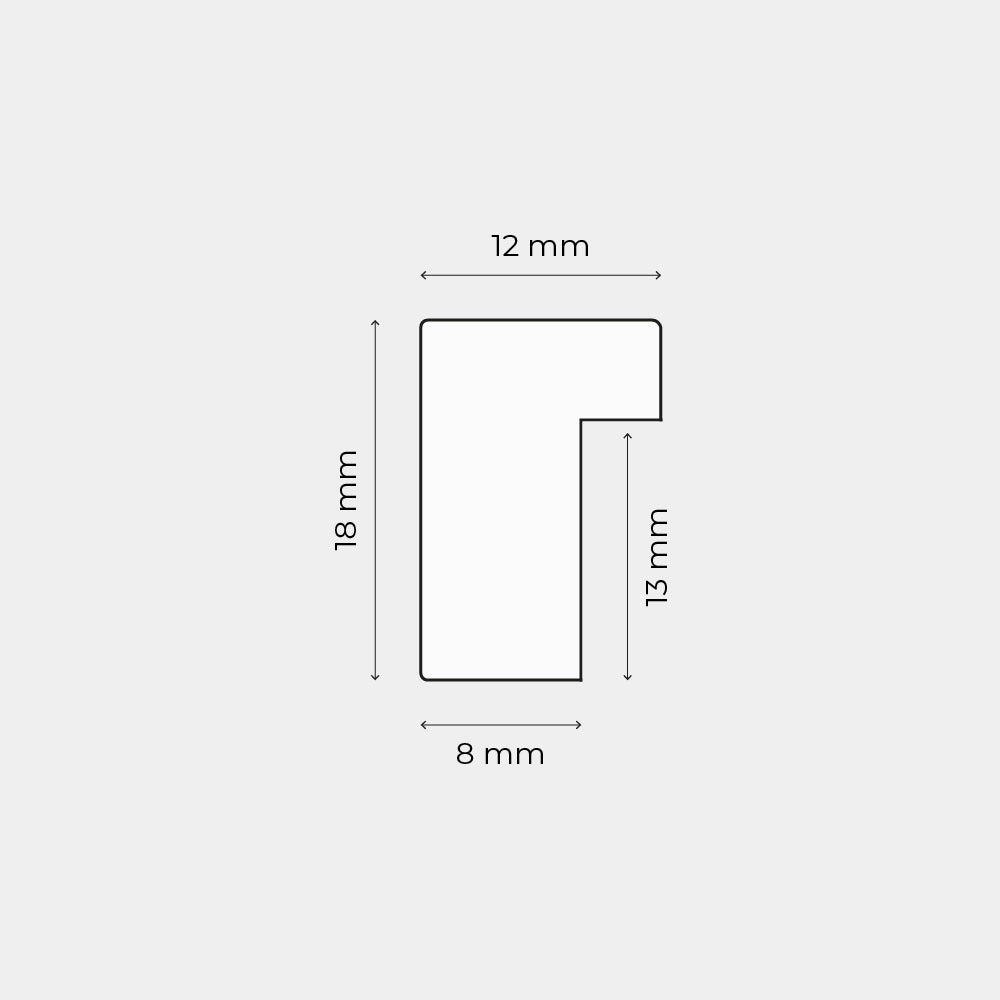 Mørk eg træramme – Smal (12 mm) – A3 (30x42 cm)