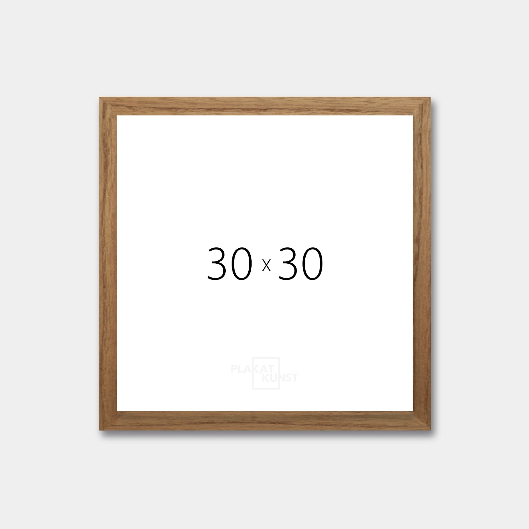 Mørk eg træramme - Bred (20 mm) - 30x30 cm