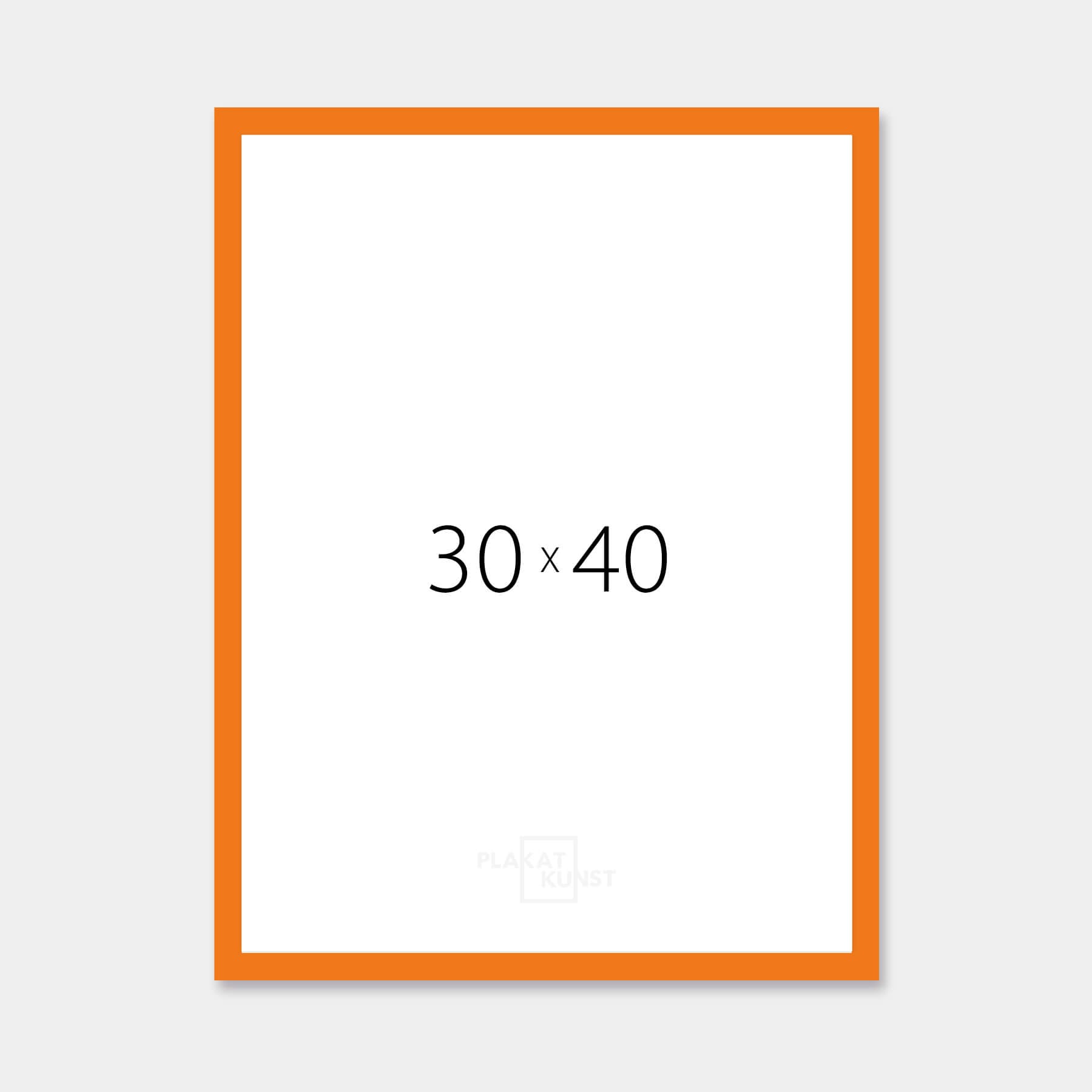 Orange blank træramme - Smal (14 mm) - 30x40 cm