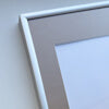 Mat sølv aluramme - Smal (9 mm) - 60x60 cm