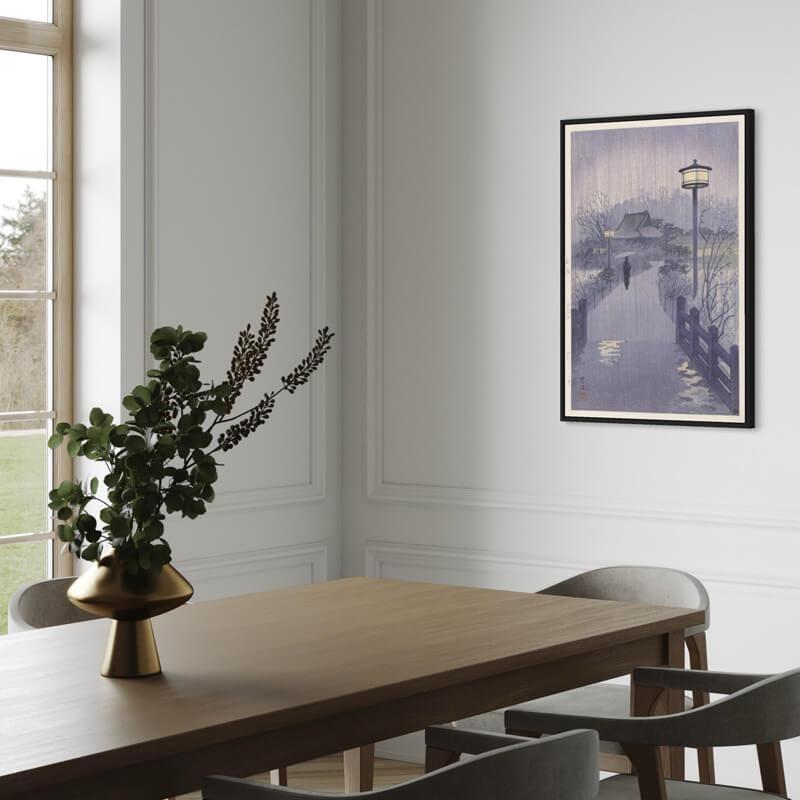 Sort træramme med struktur - Bred (20 mm) - 50x70 cm-PlakatKunst