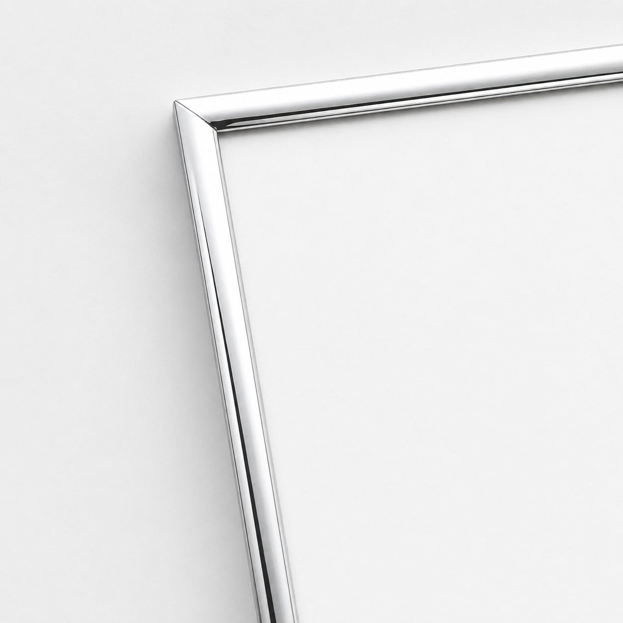 Sølv blank premium aluramme - Smal (6 mm)
