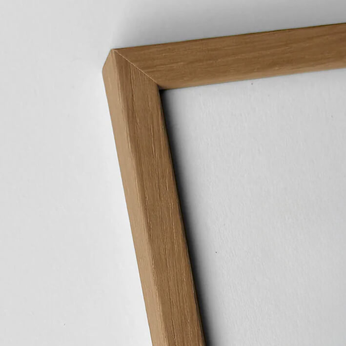 Mørk eg træramme – Smal (12 mm) – 18x24 cm