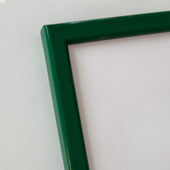 Grøn blank træramme - Smal (13 mm) - 50x70 cm