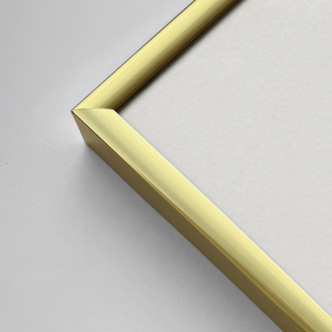 Guld premium aluramme - Smal (6 mm) - Specialmål