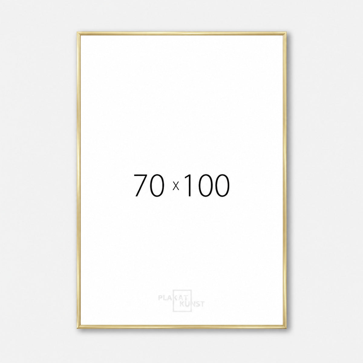 Guld premium aluramme - Smal (6 mm) - 70x100 cm