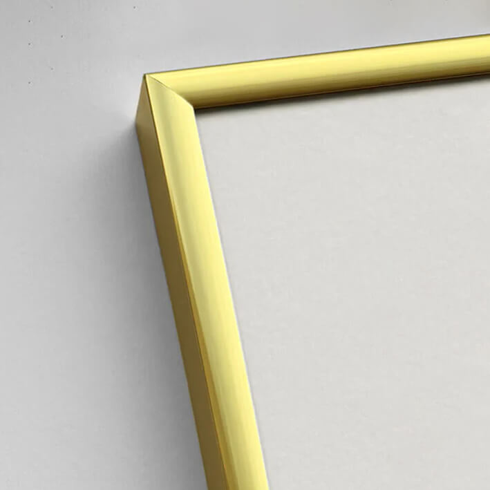Guld aluramme – Smal (9 mm) – 60x80 cm