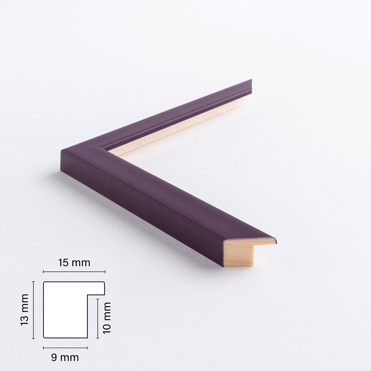 Lilla mat træramme - Smal (15 mm) - Specialmål