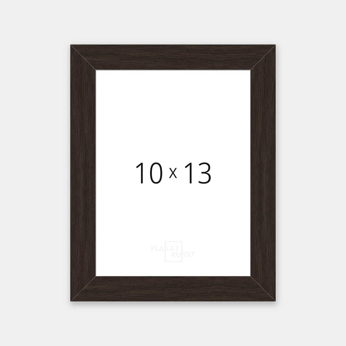 Mørk røget eg træramme med smal 15 mm front i 10×13 cm