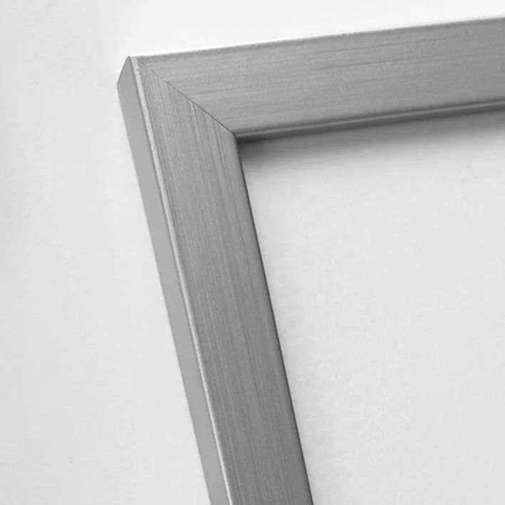 Sølv træramme - Bred (20 mm) - 70x70 cm