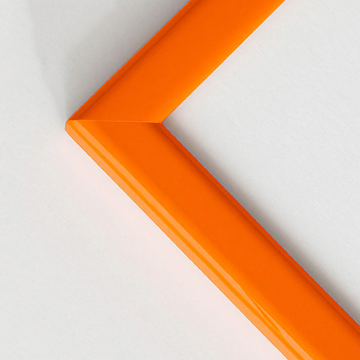 Orange blank træramme - Smal (13 mm) - Specialmål
