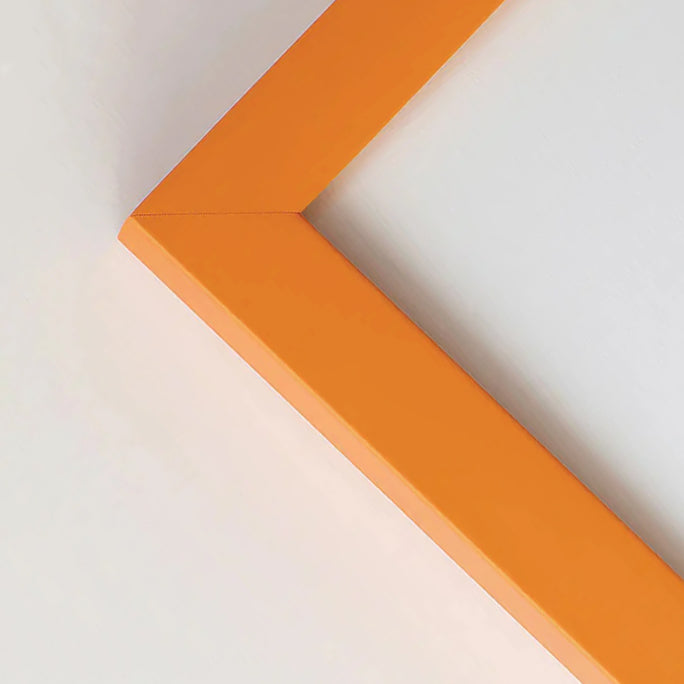 Orange mat træramme - Smal (15 mm) - Specialmål