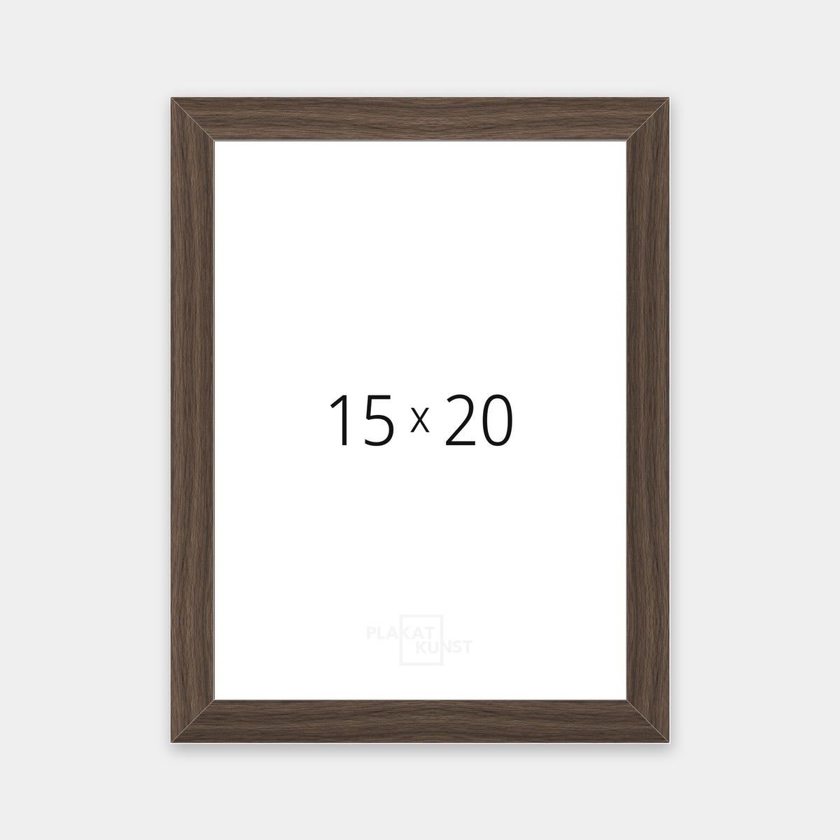 Røget eg træramme med smal 15 mm front i 15×20 cm