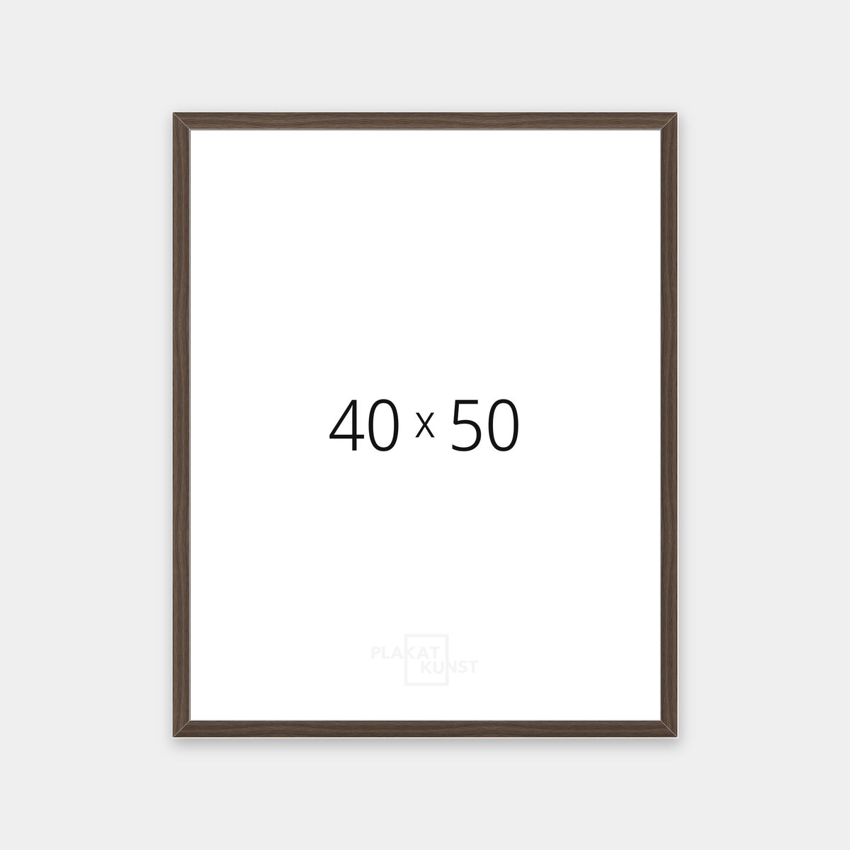 Røget eg træramme med smal 15 mm front i 40×50 cm