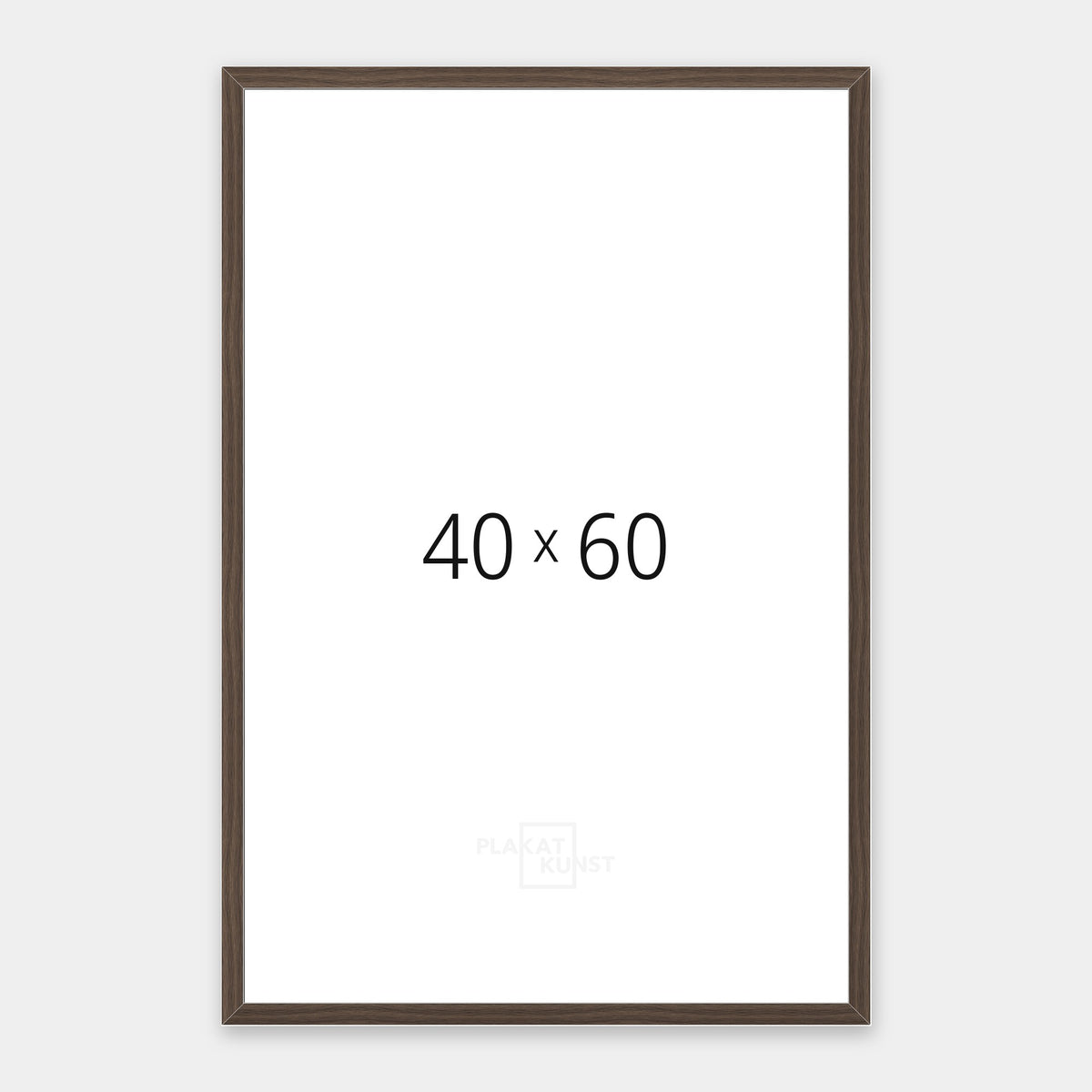 Røget eg træramme med smal 15 mm front i 40×60 cm