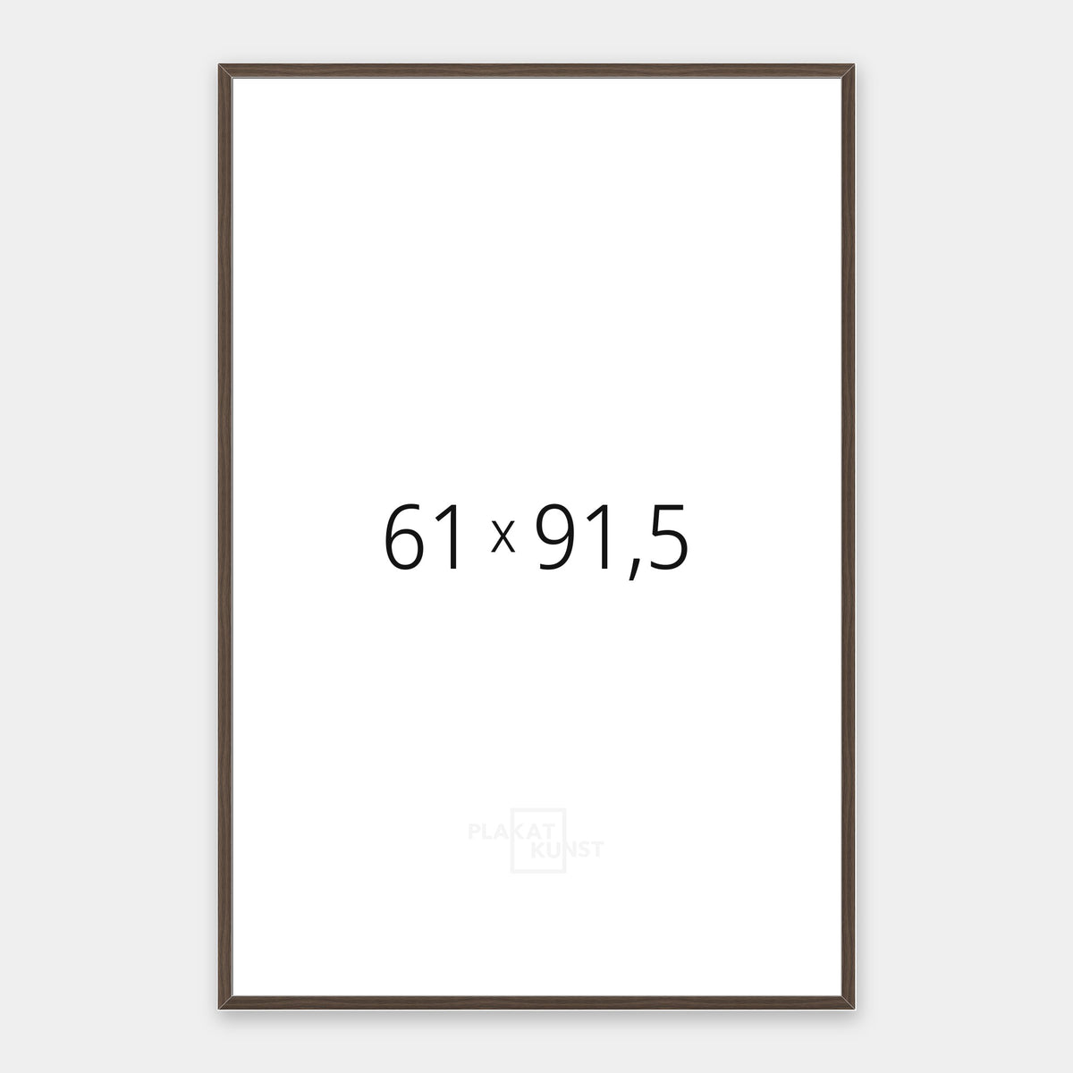 Røget eg træramme med smal 15 mm front i 61×91,5 cm
