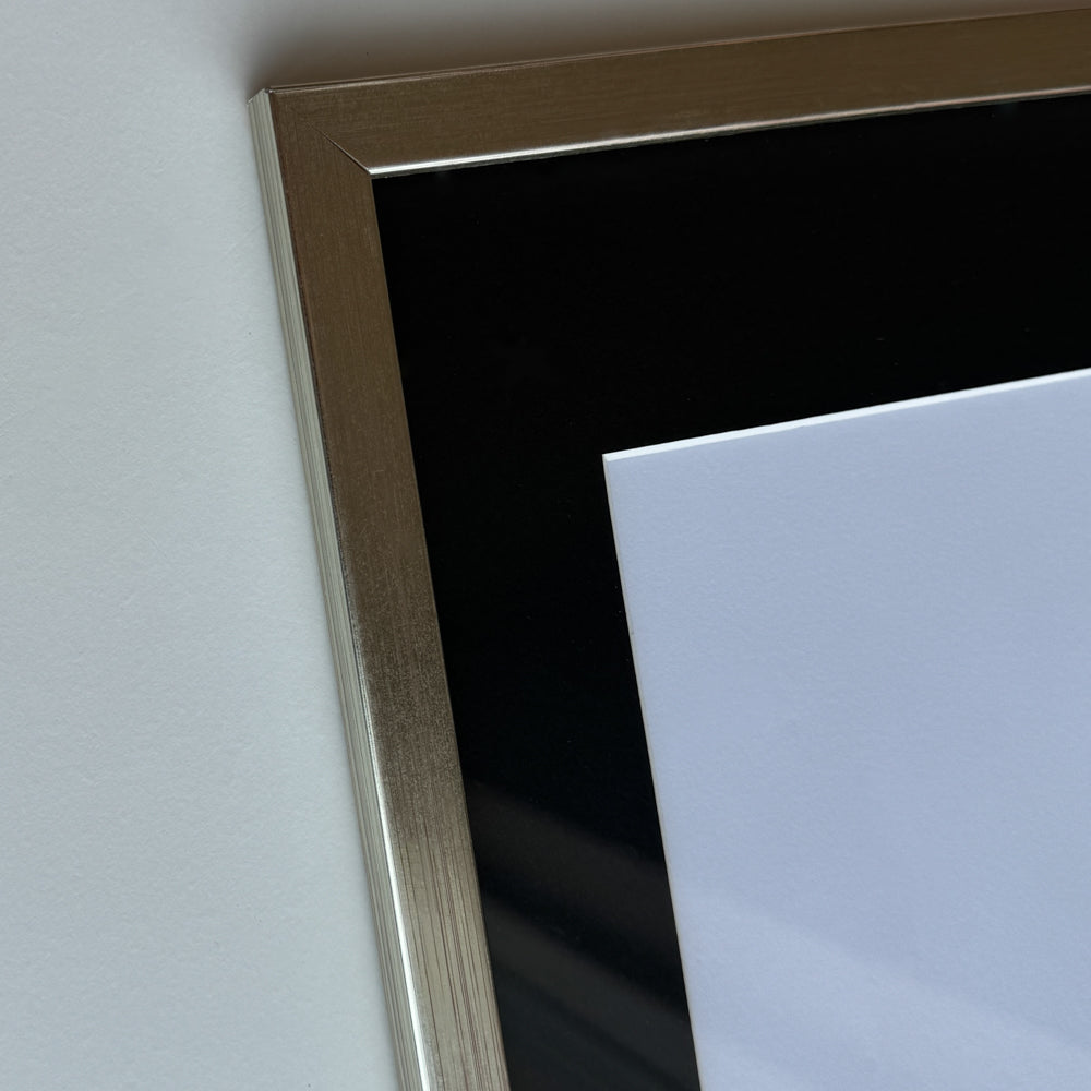 Sølv træramme - Smal (13 mm)