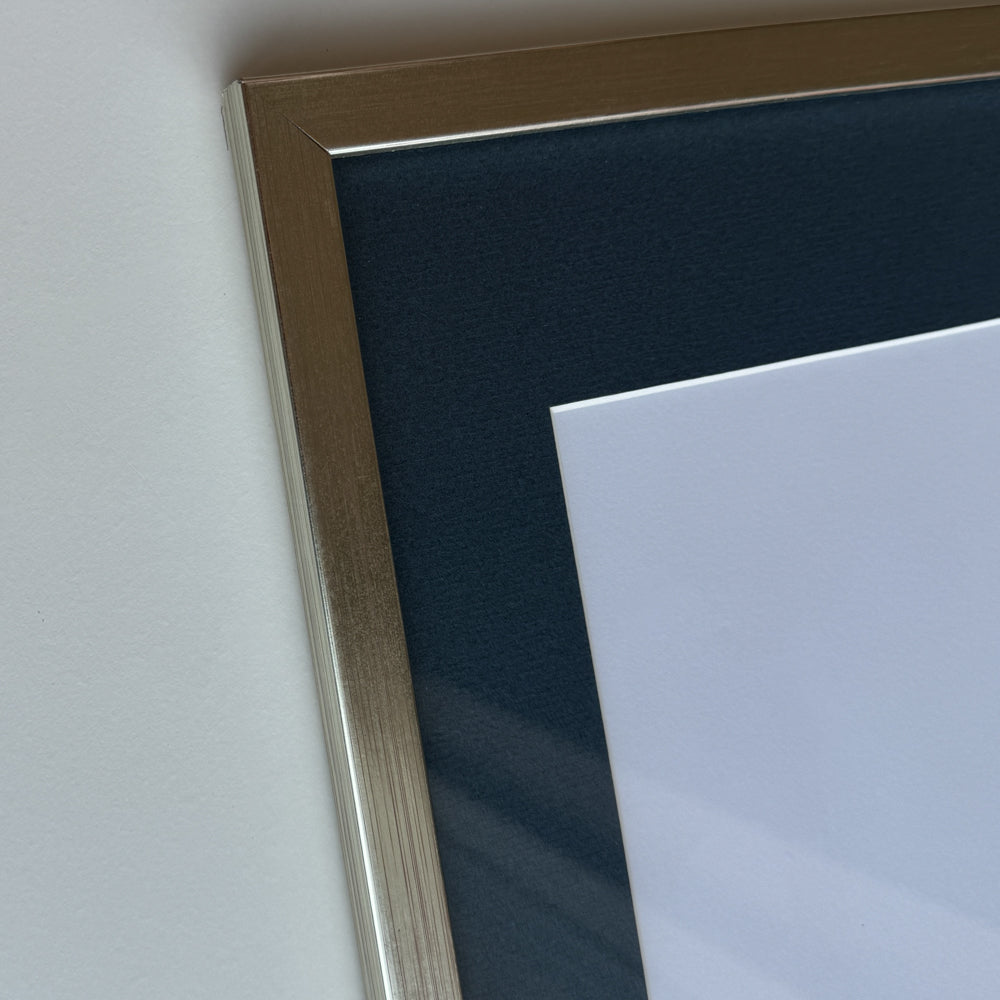 Sølv træramme - Smal (13 mm)