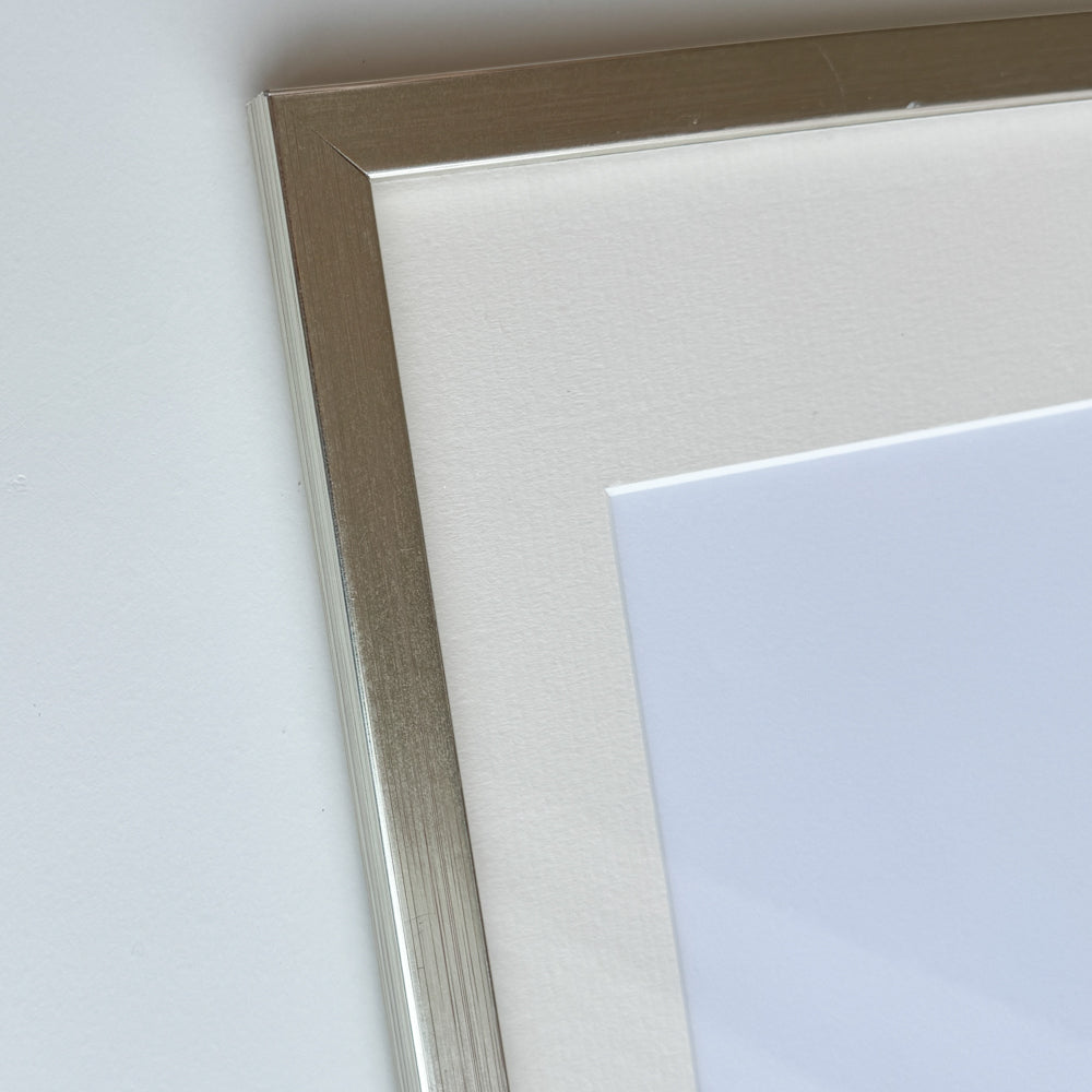 Sølv træramme - Smal (13 mm)