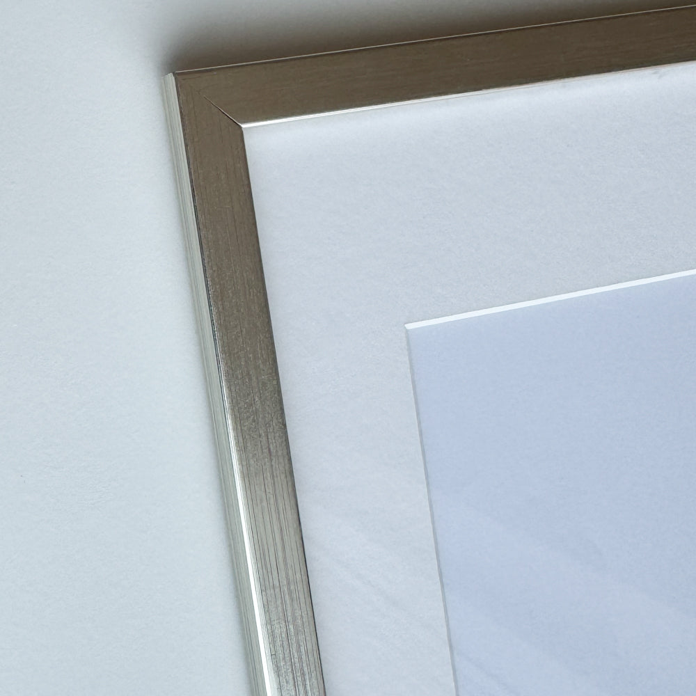 Sølv træramme - Smal (13 mm)