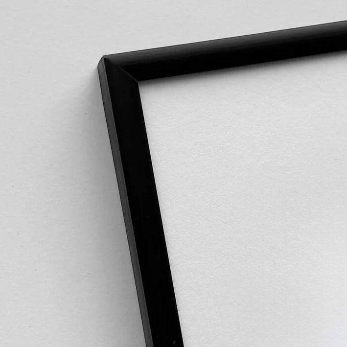 Sort premium aluramme - Smal (6 mm) - A0 (84,1x118,9 cm)