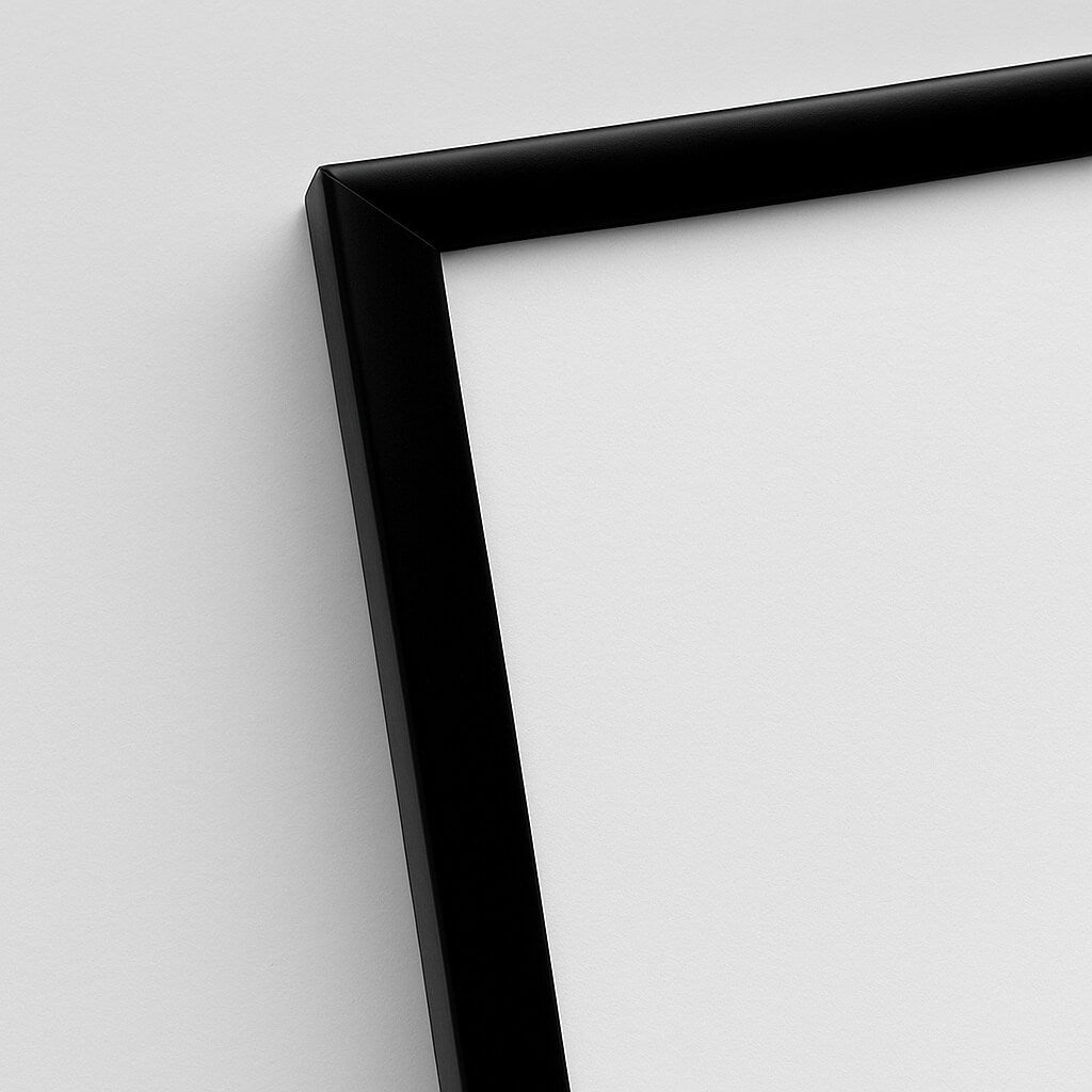 Sort aluramme - Smal (9 mm)