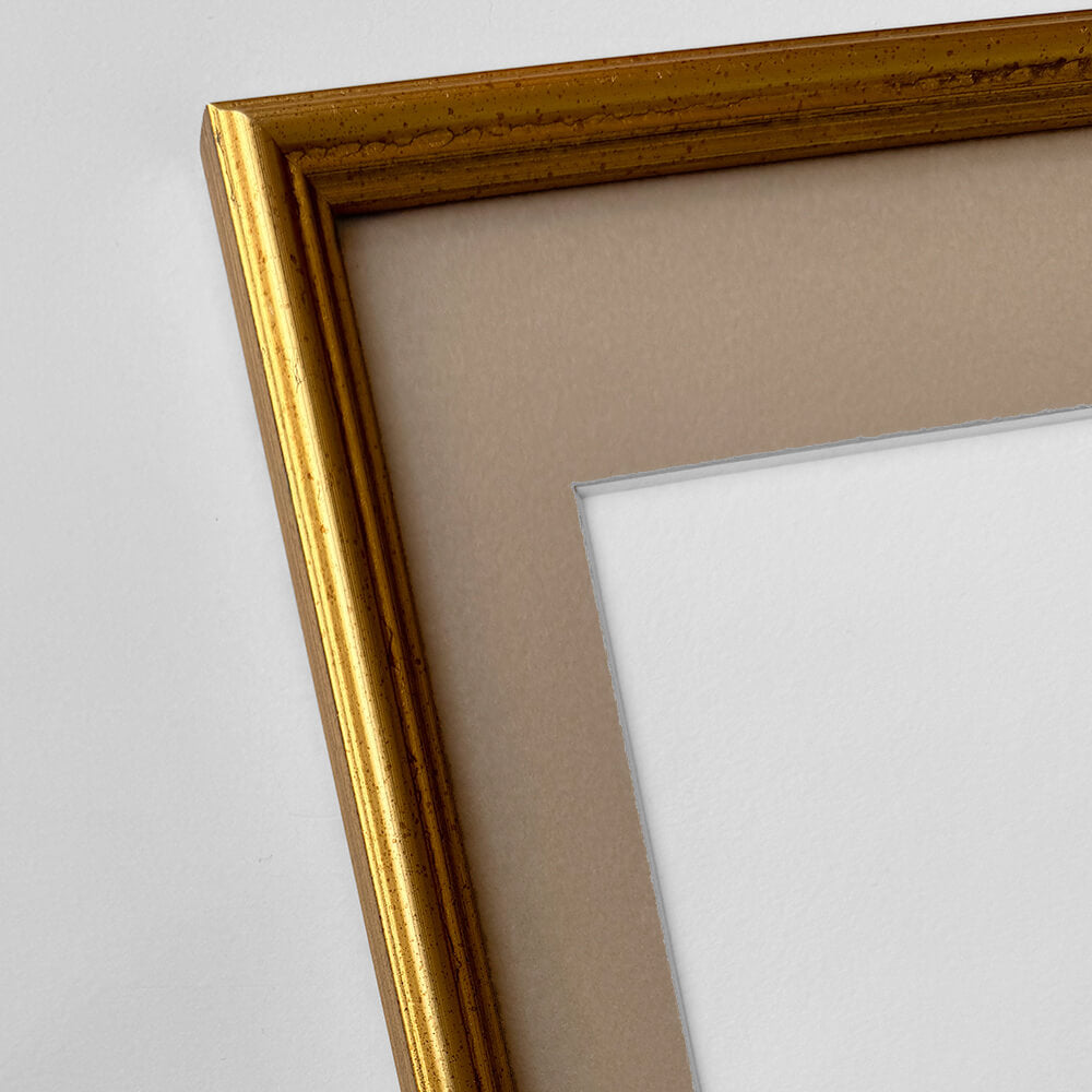 Vintage guldramme - Smal (15 mm) - 30x40 cm