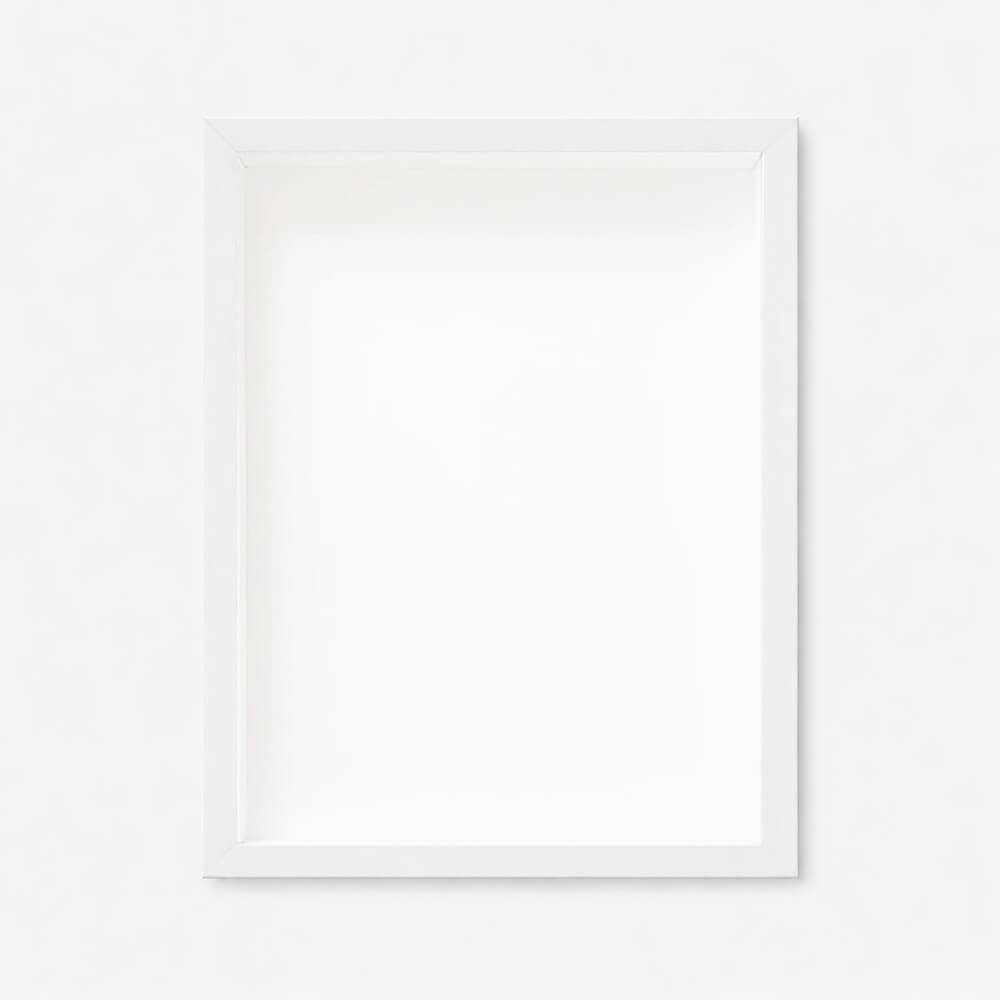 Hvid boxramme - Bred (20 mm)