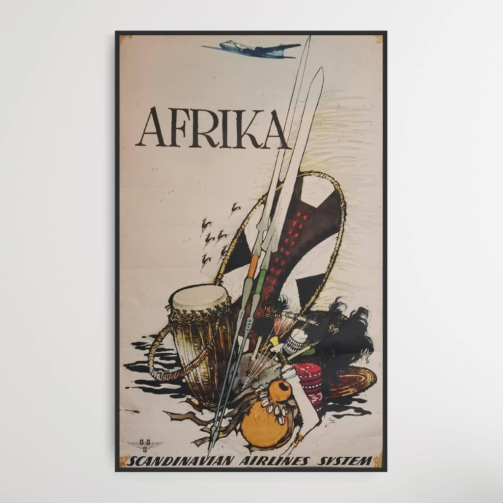 Afrika | Originalt vintage litografi PlakatKunst