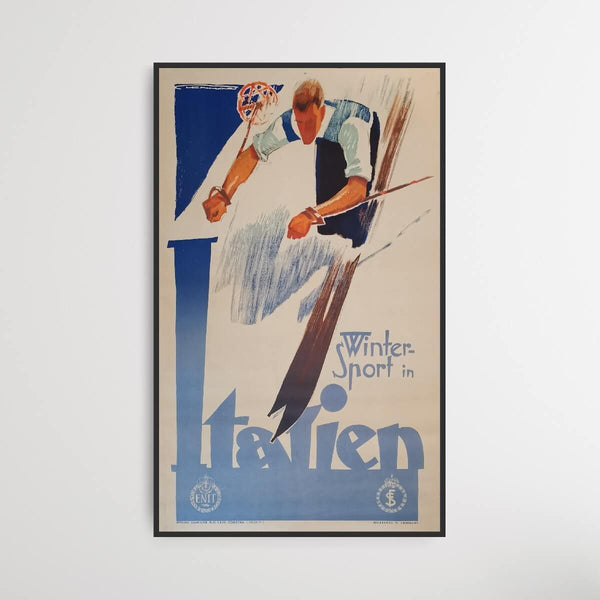 Wintersport Originalt vintage litografi | PlakatKunst